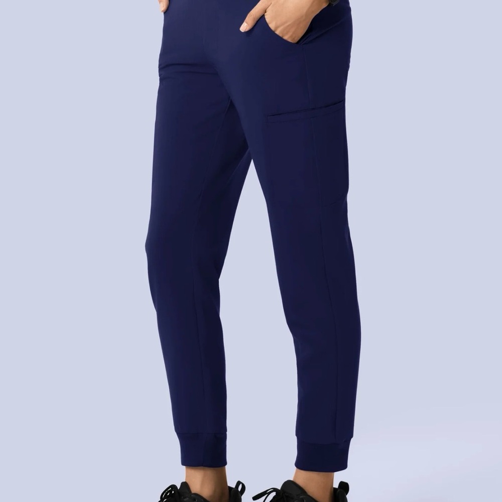 Women's Navy Jogger Pants-scrub pants - Picture 3 of 5